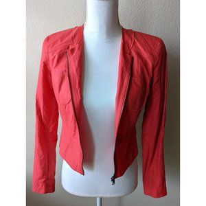 T Tahari Crop Salmon Blazer